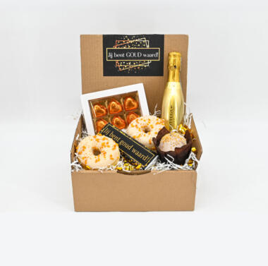 De Cadeaubox ´Jij bent goud waard´ Deluxe - Een goud cadeau!