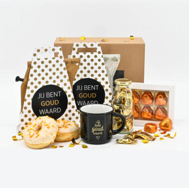 De Cadeaubox ´Jij bent goud waard´ Premium - Een goud cadeau