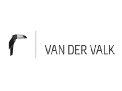 Logo van der valk grijs