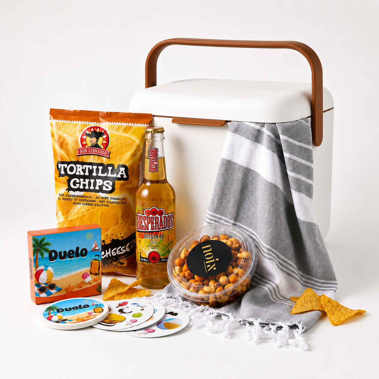 zomerpakket met koelbox hammamdoek en snacks