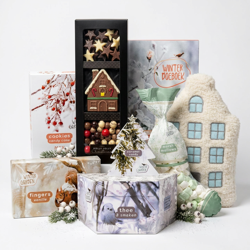 kerstpakket met zachte winterse items