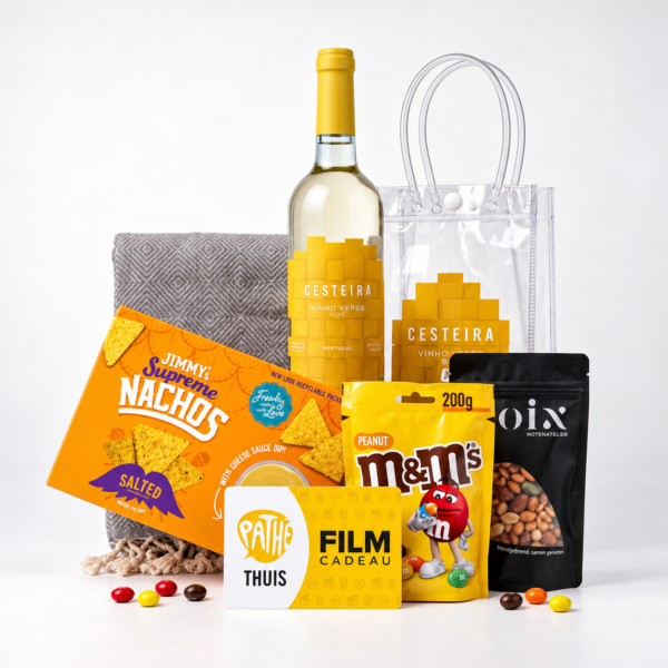 pathe voor 2 filmbox met wijn, snacks en pathe cadeaukaart